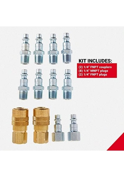 Milton S-210 1/10,2 Cm Npt M Style Kavrama Ve Fiş-set 12 Adet