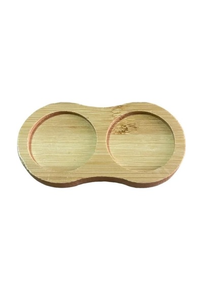 Bambu Standlı Tuzluk Karabiberlik Seti, Ahşap, Kahverengi, 140g, 8cm X 4cm, 2'li Diğer
