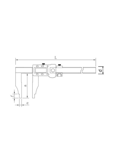 Fett 0-500mm Asimeto Abs Tip Ağır İş Dijital Kumpası As-315206