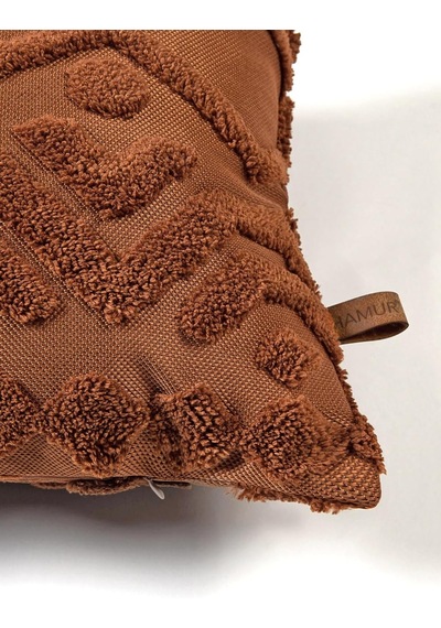 Bohem Özel Tasarım Punch Panç Desen Kare Dekoratif Kırlent Kılıfı 50x50 Cm Letta Taba Diğer