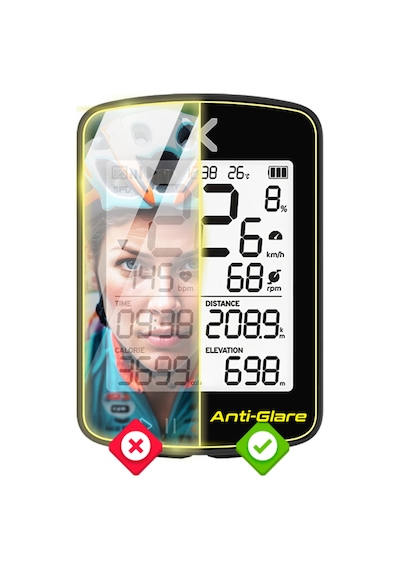 Xoss G/g+ Gen2 Gps Bisiklet Bilgisayarı Anti-glare Parlama Önleyici Mat Ekran Koruyucu 2 Adet