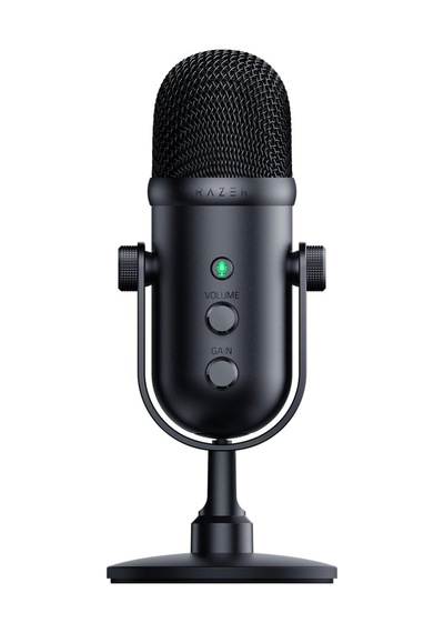 Seiren V2 Pro - Yayıncılar İçin Profesyonel Usb Mikrofon 30 Mm Dinamik Mikrofon, Analog Kazanç Sınırlayıcı, Entegre Doldurma Damperi Ve Ön Cam , Siyah
