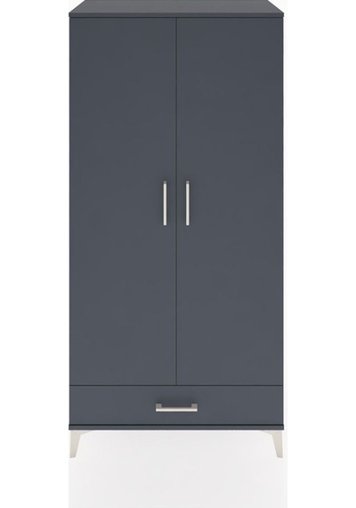 Hyperion Dolap 2 Raflı Tek Çekmeceli Tek Askılı 88x44x182 Ant... Antrasit