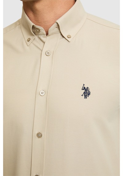 U.s. Polo Assn. Erkek Açık Haki Gömlek Basic 50324708-vr183 Acık Hakı