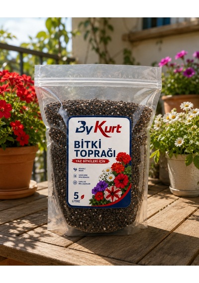 Yaz Çiçekleri Bitki Toprağı 5 Litre Cocopeat Perlit Pomza İçerikli Balkon Bahçe Saksı Toprağı