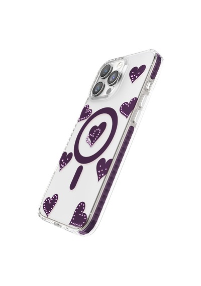 İphone 16 Pro Max Uyumlu Kılıf M-safe Şarj Özellikli Zore Paris Elvo Sert Pc Kapak Bordo