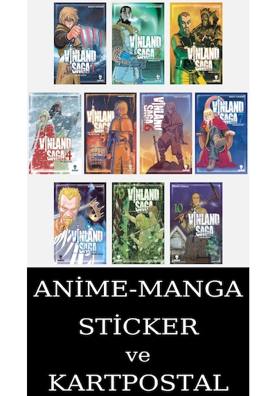 Vinland Saga 1-2-3-4-5-6-7-8-9-10 Manga Seti 10 Kitap / Anime-manga Sticker Ve Kartpostal