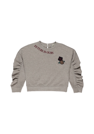 Panço Kız Çocuknakışlı Sweatshirt Bej 001