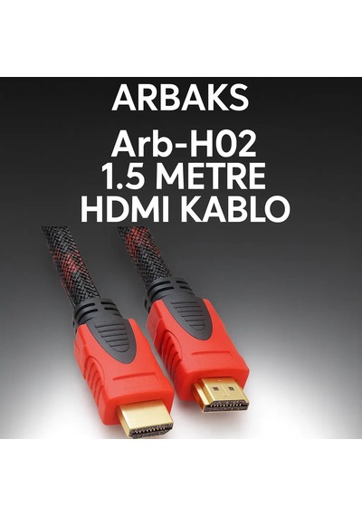 1.5 Metre Hasırlı Örgülü Hdmı Kablo Arbaks Arb-h02 Stn