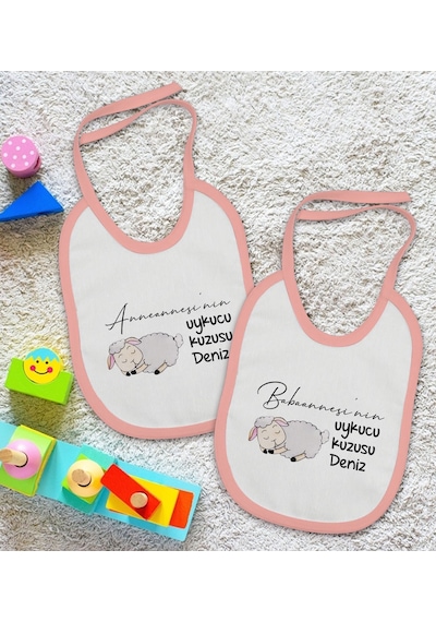 BK Kids Kişiye Özel Anneanne ve Babaanne Tasarımlı 2’li Pembe Mam Pembe