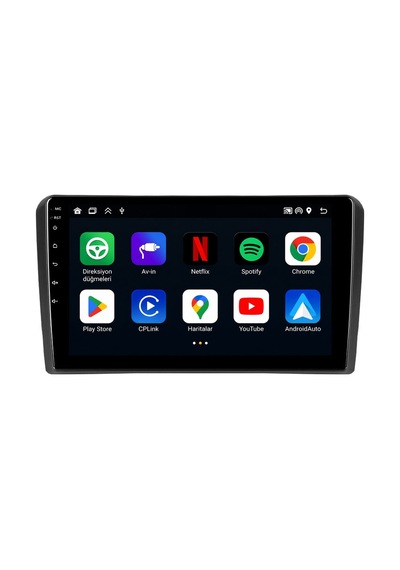 Audi A3 Android Multimedya 2004-2012 Carplay Android Auto Navigasyon Kameralı 4gb Ram 32gb 9"