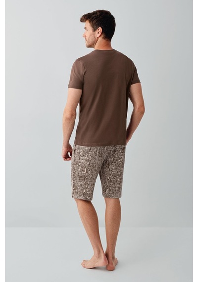 Arnetta Premium Erkek Tiger %100 Pamuklu Rahat Kısa Kollu Şortlu Baba-oğul Pijama Takım Kahverengi Arnetta Premium Erkek Tiger %100 Pamuklu Rahat Kısa Kollu Şortlu Baba-oğul Pijama Takım Kahverengi