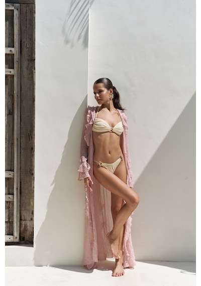 Mai Collection Mai Studios Co. Freya Pembe Uzun Elbise Pembe