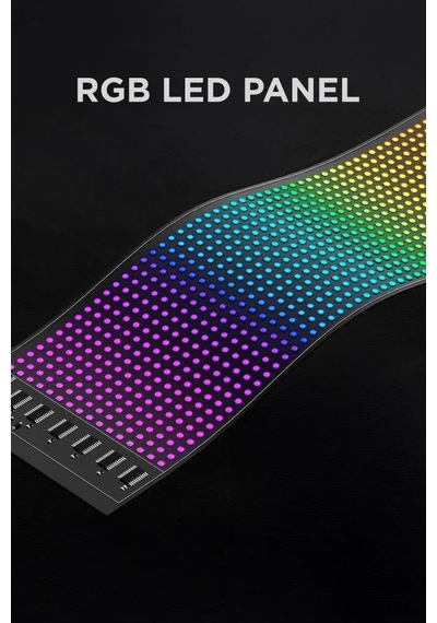 Delux Serisi Dekor Masa Araç Led Matrix Panel 9x37cm Rp937 Siyah