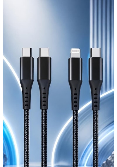 Delux Serisi Seyahat Enerji Bağlantı Şarj Kablosu Micro 2.4a Halat Data Kablo Ap210 Siyah