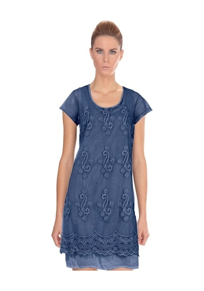 Bulalgiy Kadın Mavi Dantelli Elbise - Bga003794Ts