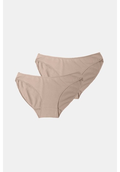 Malabadi Kadın Ten 2 Li Paket Modal Düşük Bel Slip Külot 183 Ten
