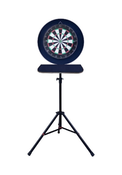 Raf Düzenekli Tripod Ayaklı Dart Arkalık Stand Seti Lacivert