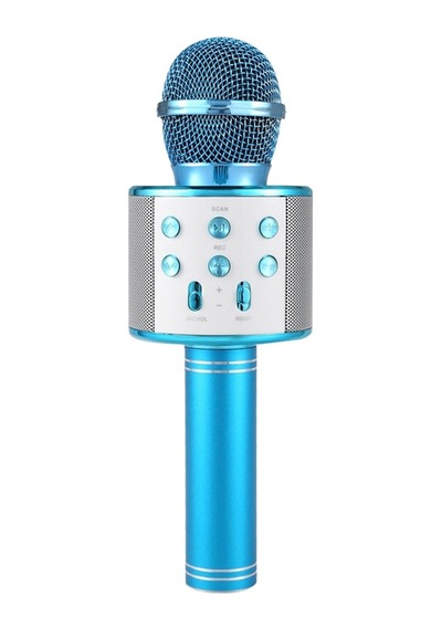 Hallow-profesyonel Bt Kablosuz Mikrofon Karaoke Hoparlörü,gökyüzü Mavi