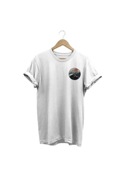 Japonya Baskılı Beyaz T-shirt Beyaz