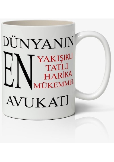 Avukatlar Günü Temalı Baskılı Kupa Bardak Baskılı Kahve Kupa Bardak