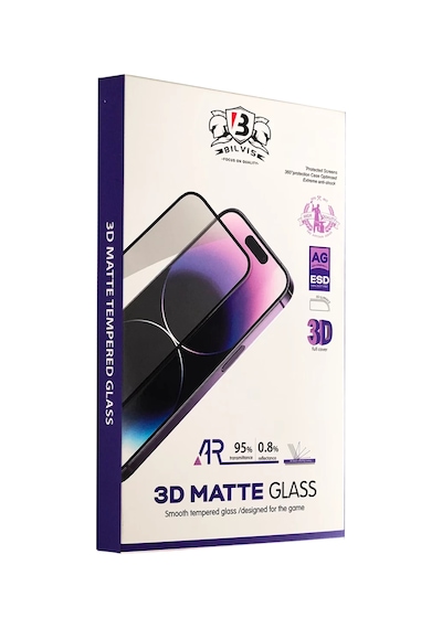 Apple İphone 16 Pro Uyumlu Bilvis 3d Mat Cam Ekran Koruyucu