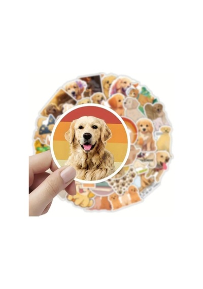 50'li Sevimli Köpekler Sticker Set Laptop Notebook Tablet Sticker Seti