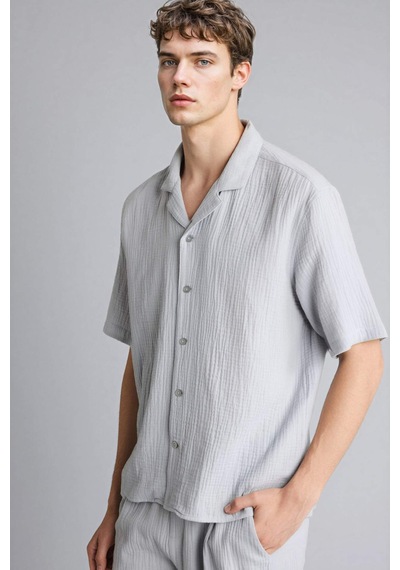 Defacto %100 Pamuk Relax Fit Gömlek C7578ax26smgr130 Gri-gr130