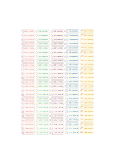İsme Özel Okul Etiket Seti 159 Adet - Parlak Kuşe Kesimli Defter Kitap Kalem Sticker Diğer