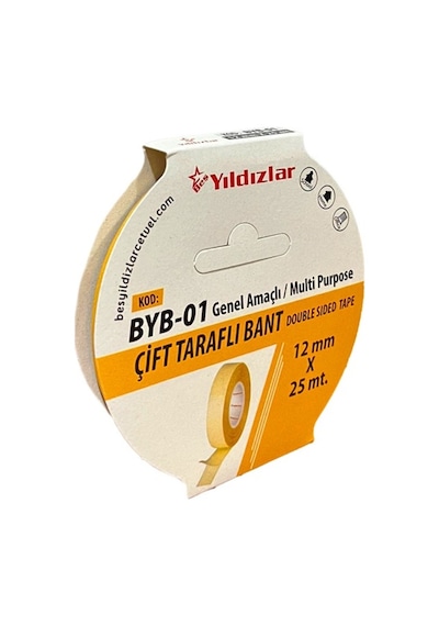 Yıldızlar Çift Taraflı Bant 12mmx25m - 2 Adet