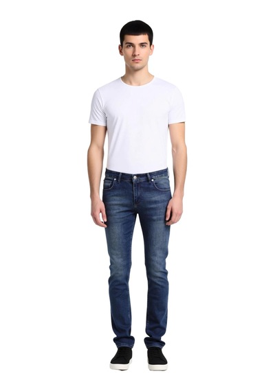 Ersefa Erkek Açık Comfort Denim Dar Paça Pantolon Fonksiyonel Dayanıklı Koyu Lacivert