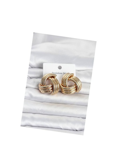 316l Çelik Gold Renk Sarmal Model Kadın Küpe Tj-bkp11841 Evimdeyokyok