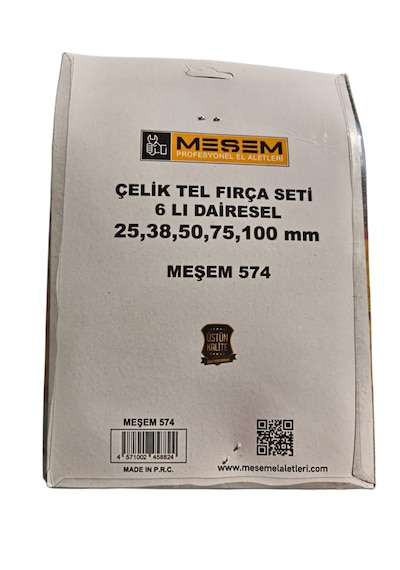 Meşem Çelik Tel Fırça Seti 6'lı Dairesel 25 38 50 75 100mm