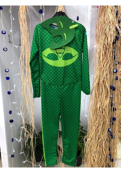 Sweet Butik Çocuk Pijamaskeliler Kertenkele Kostüm Yeşil