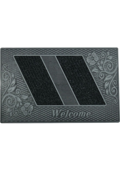 Welcome Yazılı Toz Tutma Özellikli Kauçuk Kapı Önü Paspası (507925901)
