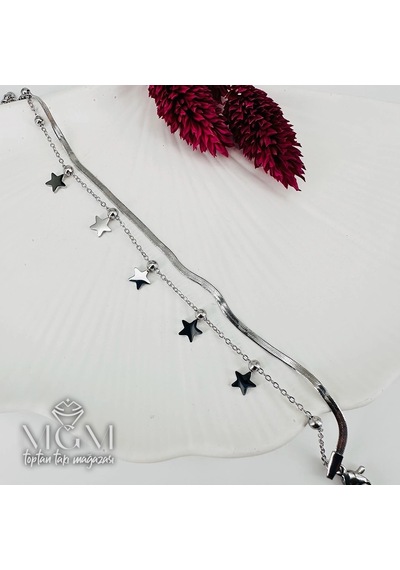 Mepa Rodyum Çelik Bileklikler 16+5 Cm Uzatma Payı - Kbl0131 Najmaddin Altın