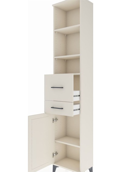 Arges Dolap 4 Raflı 2 Çekmeceli Tek Kapaklı 44x30x221 Aytaşı-... Aytaşı