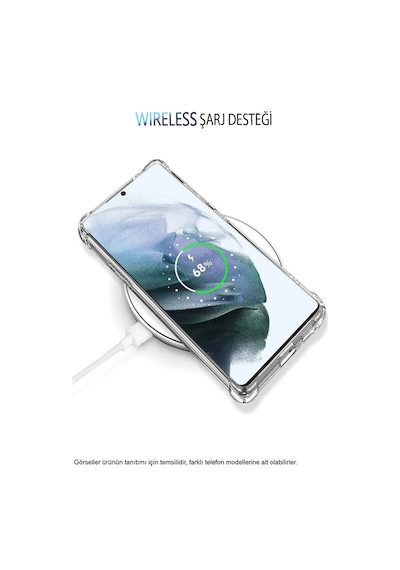 Vivo Y15s Kapak Kamera Korumalı Airbag Antishock Köşe Korumalı Şeffaf Silikon Kılıf