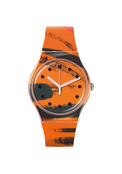 Swatch Suoz362 Barn-grahams Orange And Red Unisex Kol Saati