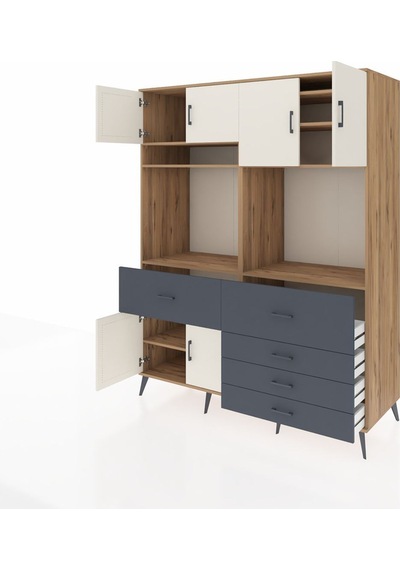 Kronos Gardrop 7 Raflı 5 Çekmeceli 6 Kapaklı 176x59x221 Çam-aytaşı/antrasit Aytaşı/antrasit Kronos Gardrop 7 Raflı 5 Çekmeceli 6 Kapaklı 176x59x221 Çam-aytaşı/antrasit Aytaşı/antrasit