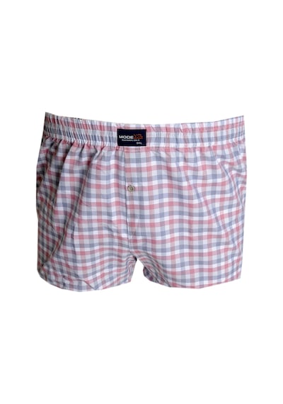 Mode Xl Büyük Beden Erkek Boxer Desenli Poplin 6348 Ekru 001