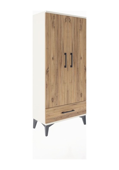 Arges Dolap 3 Raflı Tek Çekmeceli 2 Kapaklı 60x30x134 Aytaşı-çam Aytaşı