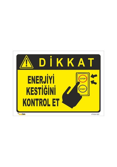Enerjiyi Kestiğini Kontrol Et - Isg Levhası Levha 15x21 Cm Sticker