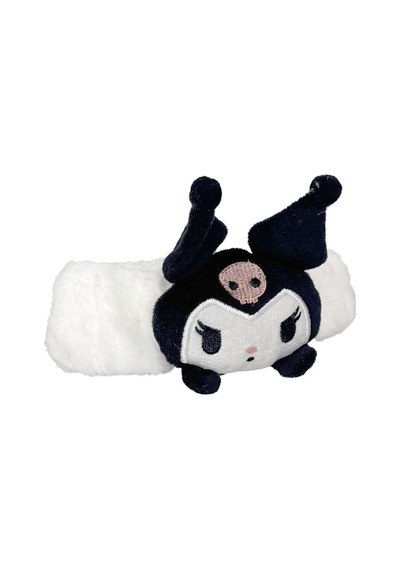 Kuromi Peluş Bandana Makyaj Spa Saç Bandı Beyaz Beyaz