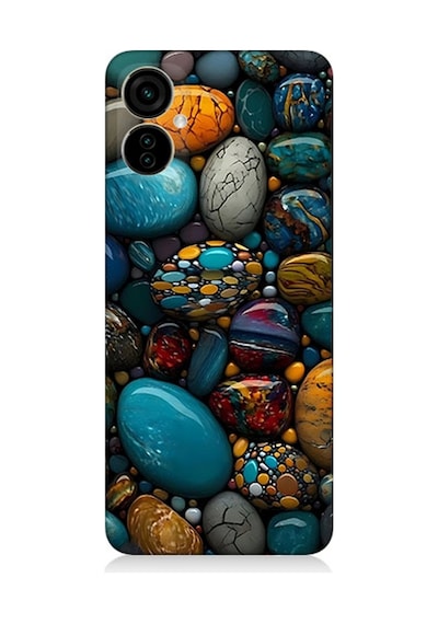 Tecno Camon 19 Neo Uyumlu Silikon Kılıf Renkli Doğal Taşlar