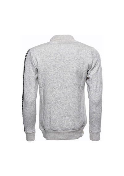 Wessi Gri Fermuarlı Baskılı Sweatshirt Gri