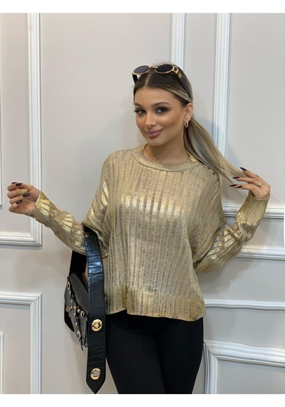 Fashion Friends Varak Altın Dore Kumaşlı Yuvarlak Yaka Ofis Gece Davet Likralı Fitilli Kollukazak Dore Fashion Friends Varak Altın Dore Kumaşlı Yuvarlak Yaka Ofis Gece Davet Likralı Fitilli Kollukazak Dore