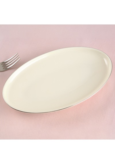 Aryıldız Hazel Platin Kayık Tabak 25 Cm Renkli