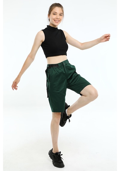 Maraton Sportswear Comfort Kadın Basic Yeşil Şort 19992-yeşil