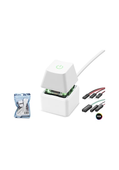 NODAR ND2810 Masaüstü Bilgisayar RGB Power Tuşu Beyaz
